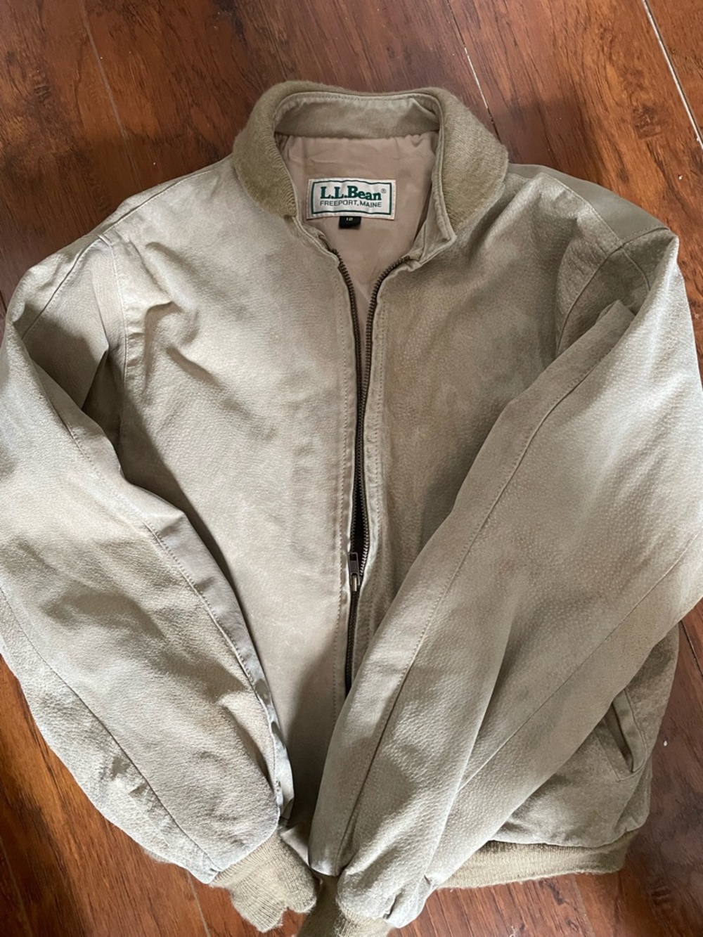L.L. Bean Men's Light Tan Bomber Jacket